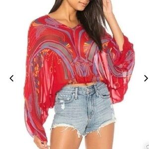 Free People Beneath the Sea Blouse,Size S
